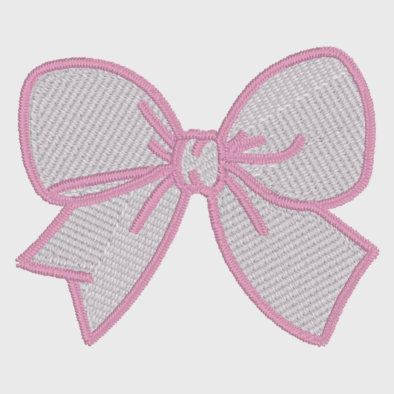 Coquette Bow Embroidery Design: Monogram Topper, 10 Sew Formats (2" Instant Download)