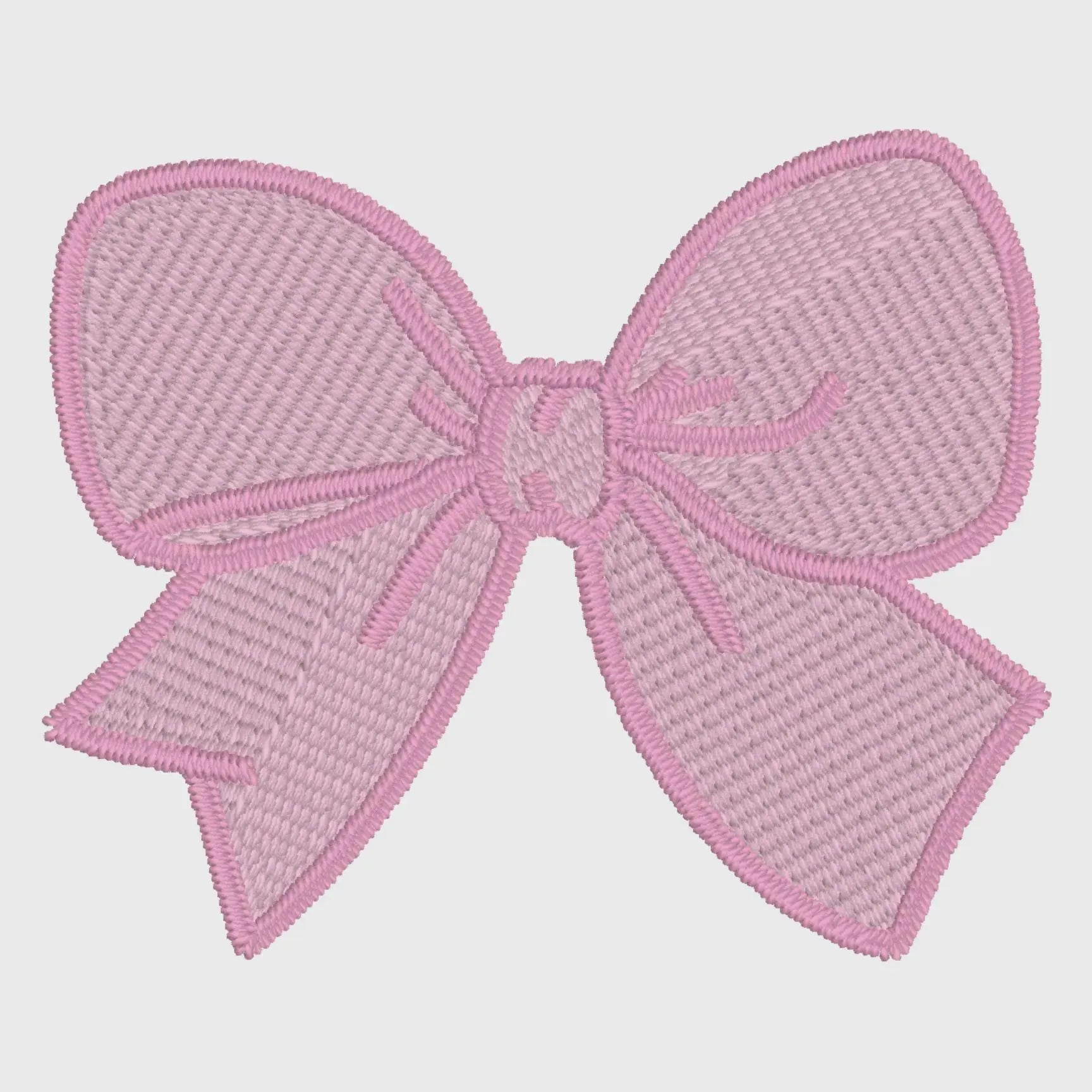 Coquette Bow Embroidery Design: Monogram Topper, 10 Sew Formats (2" Instant Download)