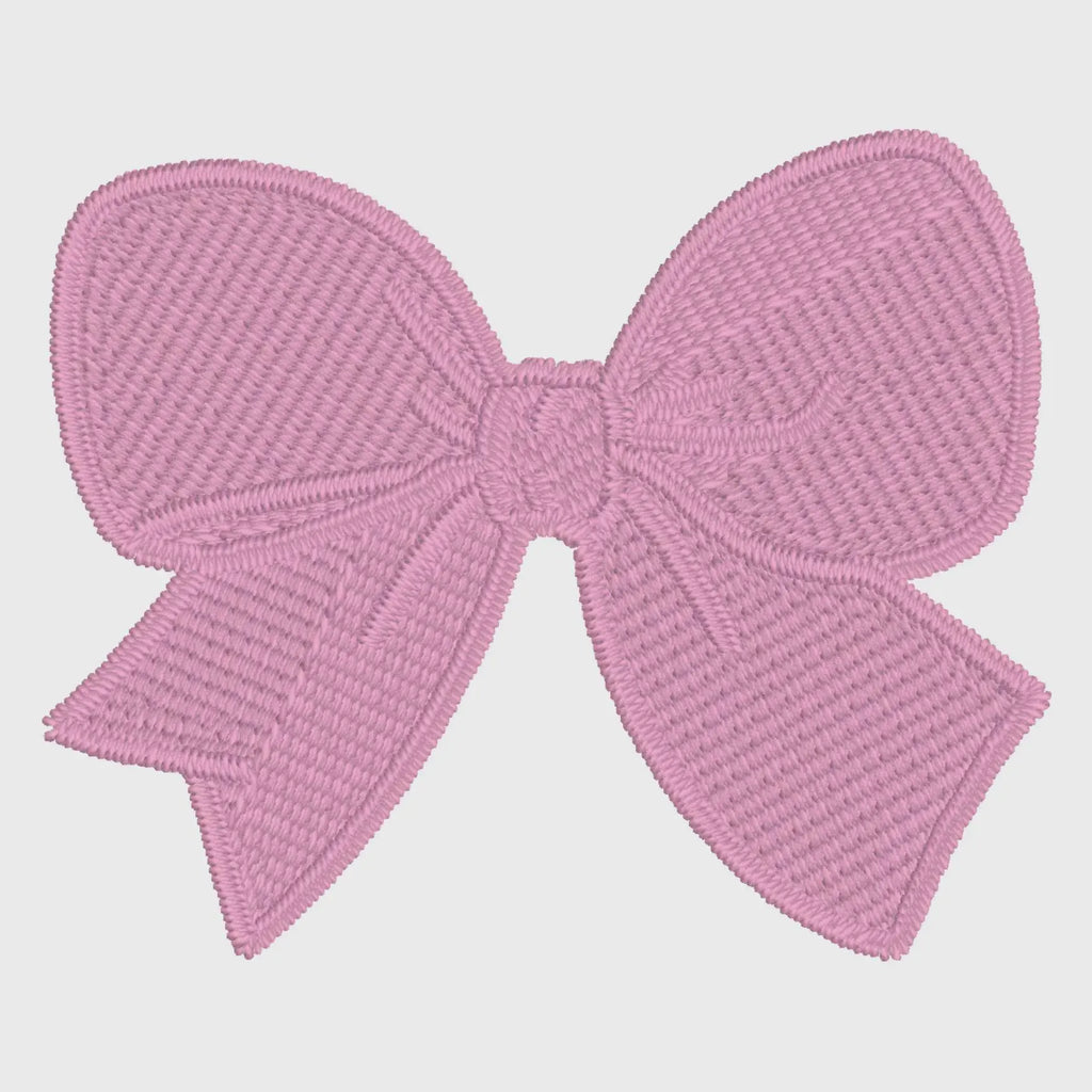 Coquette Bow Embroidery Design: Monogram Topper, 10 Sew Formats (2" Instant Download)