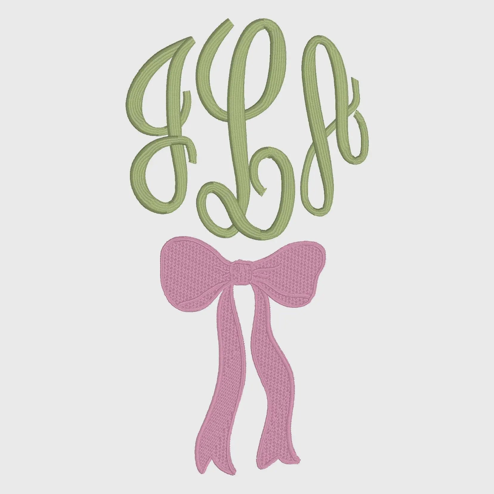 Coquette Bow Embroidery Design: Monogram Toppers Bundle (10 Sew Formats, Instant Download)