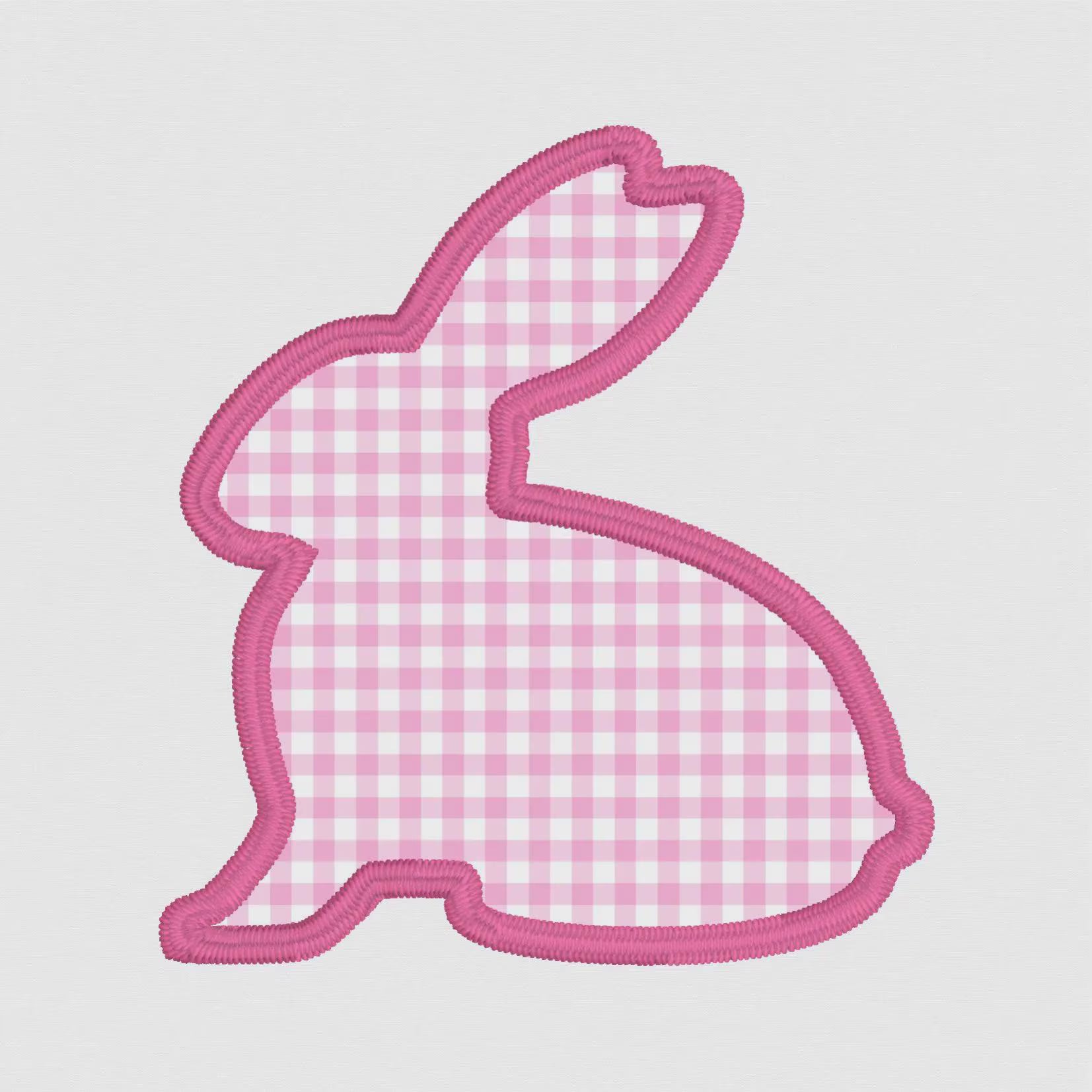 Easter Bunny Rabbit Appliqué Embroidery Design 9 File Formats Instant Download