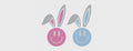 Bunny Ears Smiley Face Embroidery File Bundle (Instant Download)