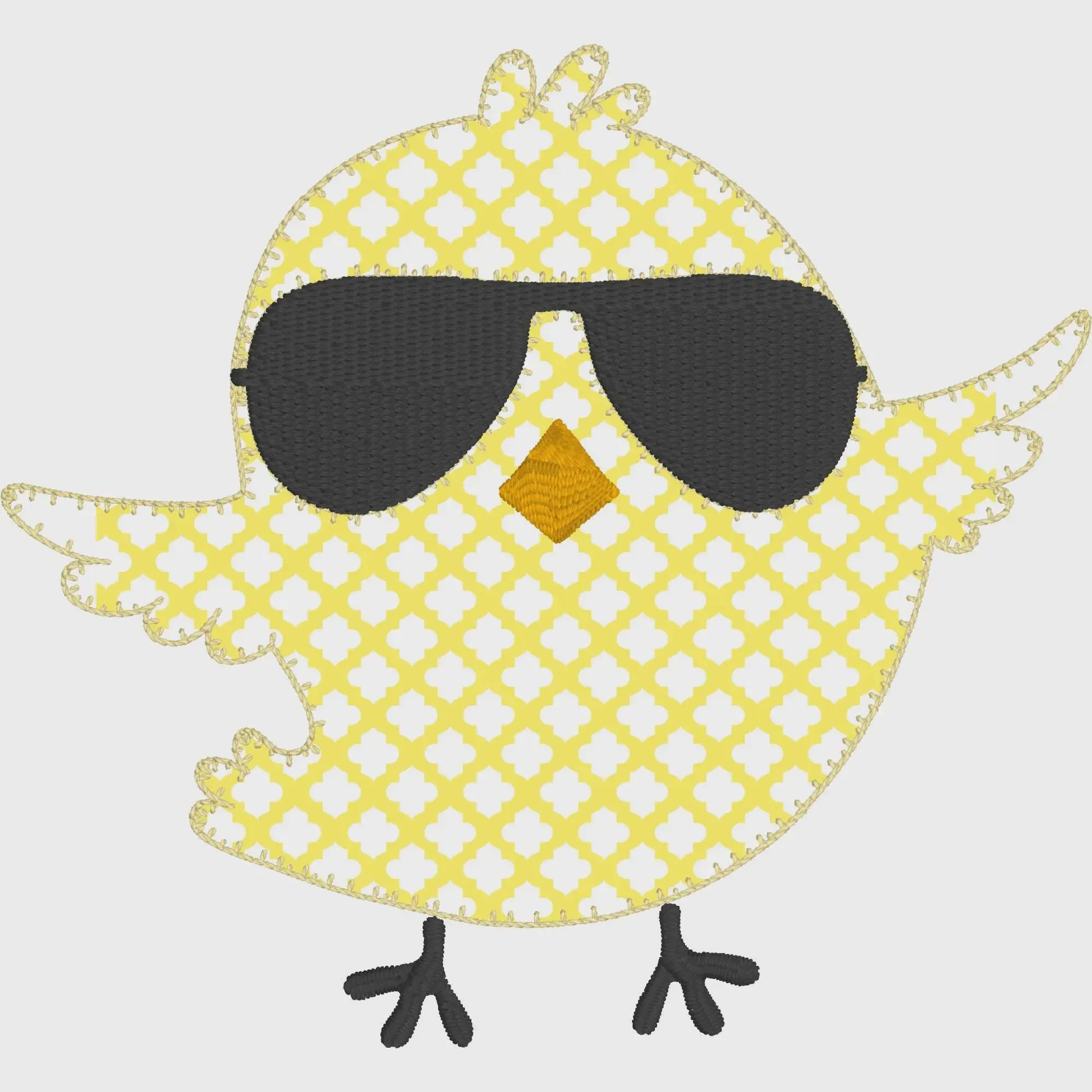 Easter Chick Appliqué Embroidery Design: 3 Sizes + Bonus (Instant Download)