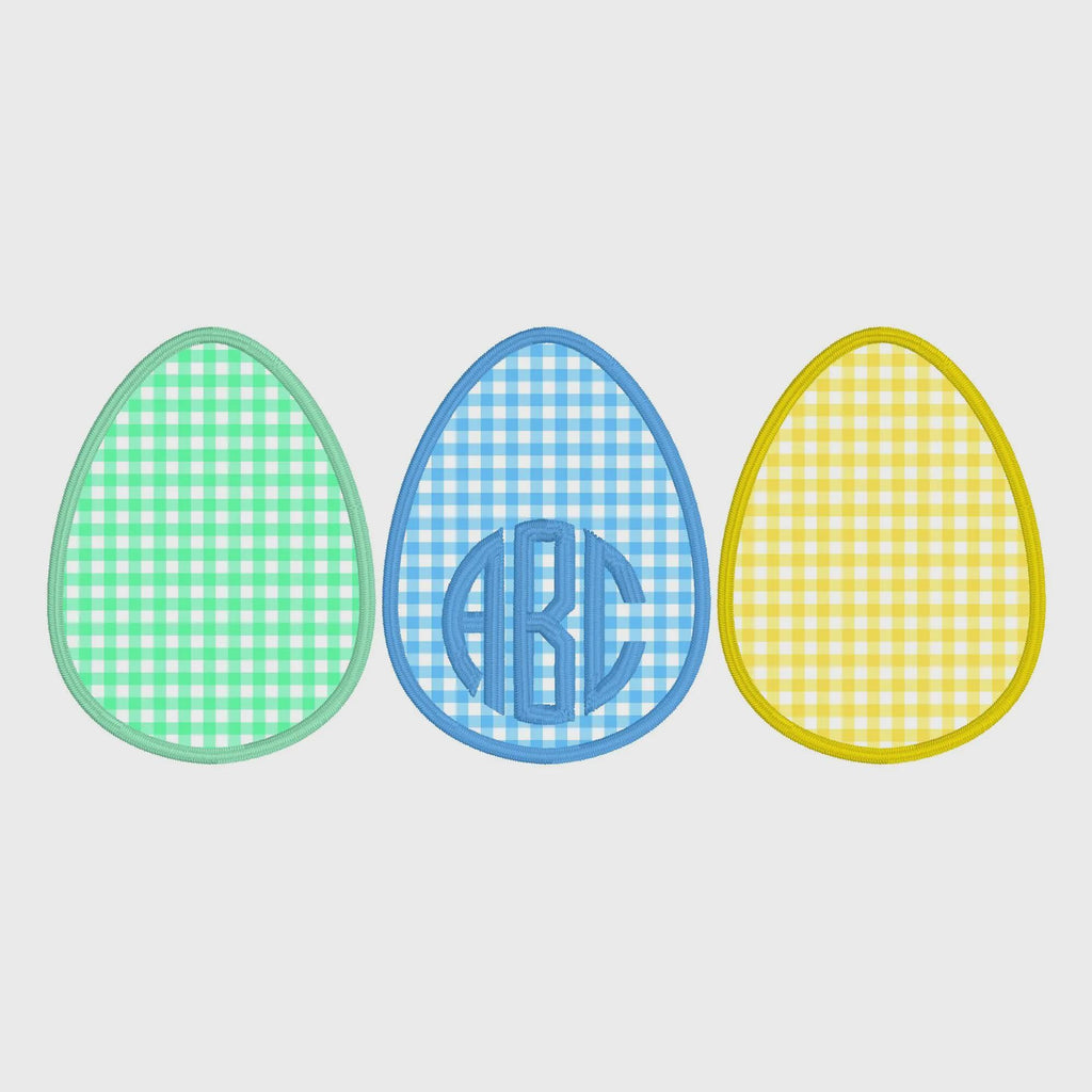 Easter Egg Appliqué Embroidery Design: 3 Sizes (Digital Download)