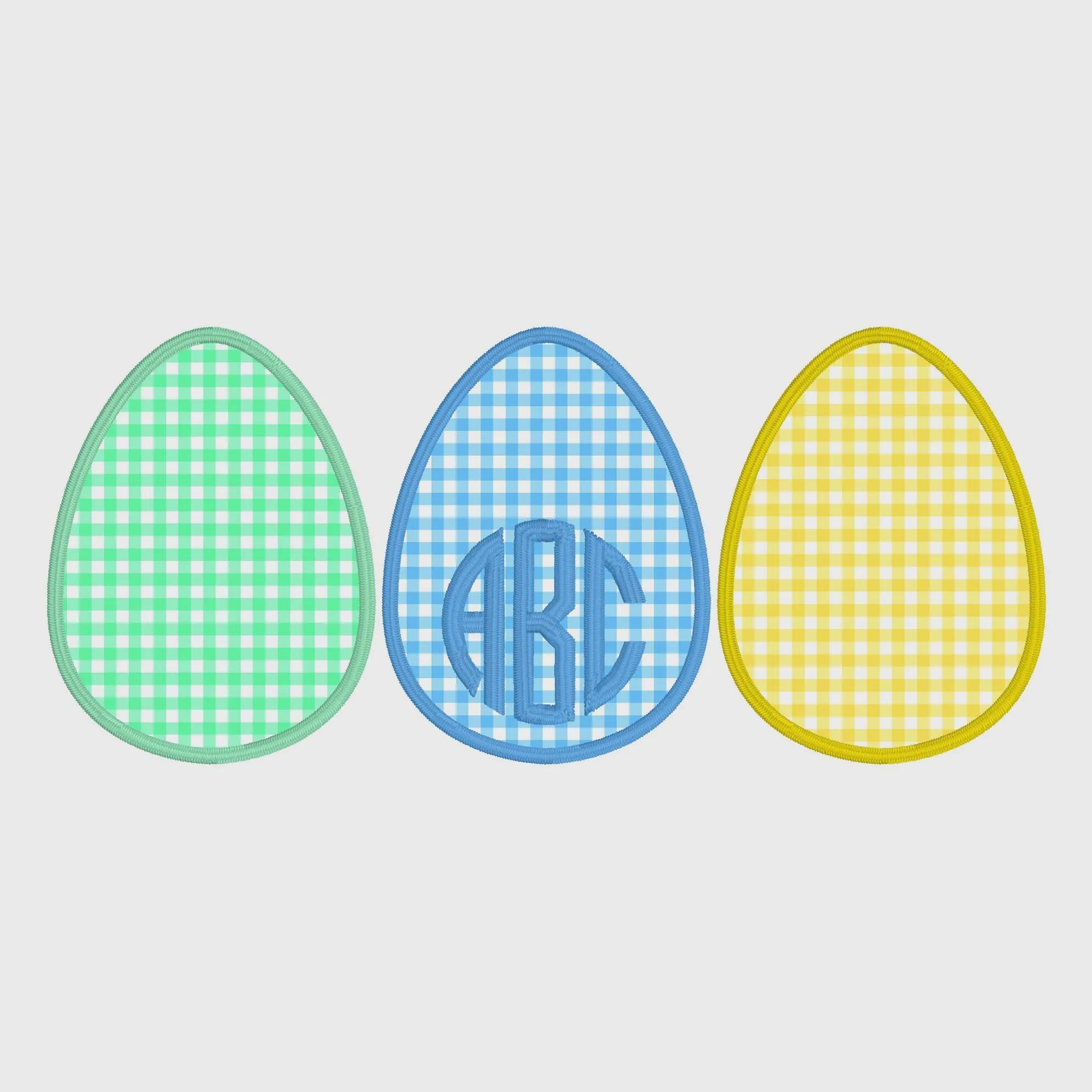 Easter Egg Appliqué Embroidery Design: 3 Sizes (Digital Download)