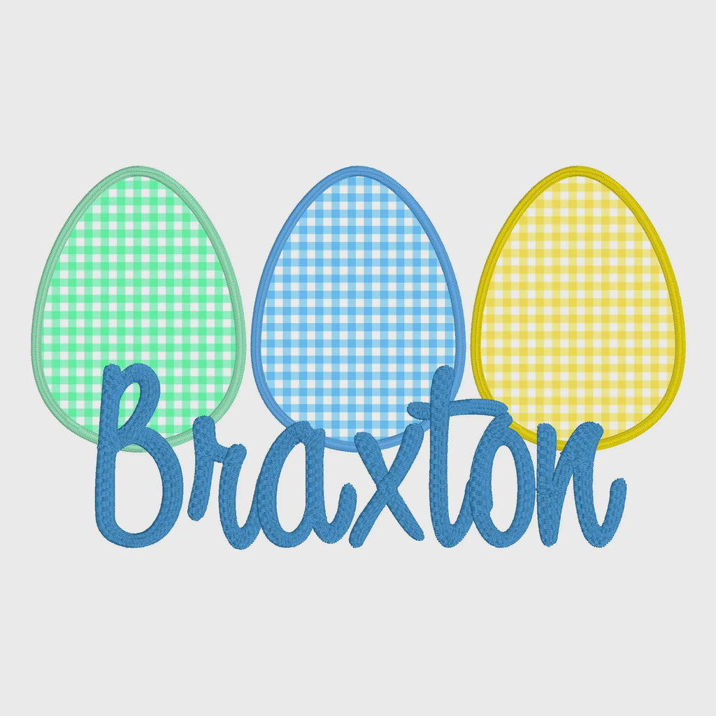 Easter Egg Appliqué Embroidery Design: 3 Sizes (Digital Download)