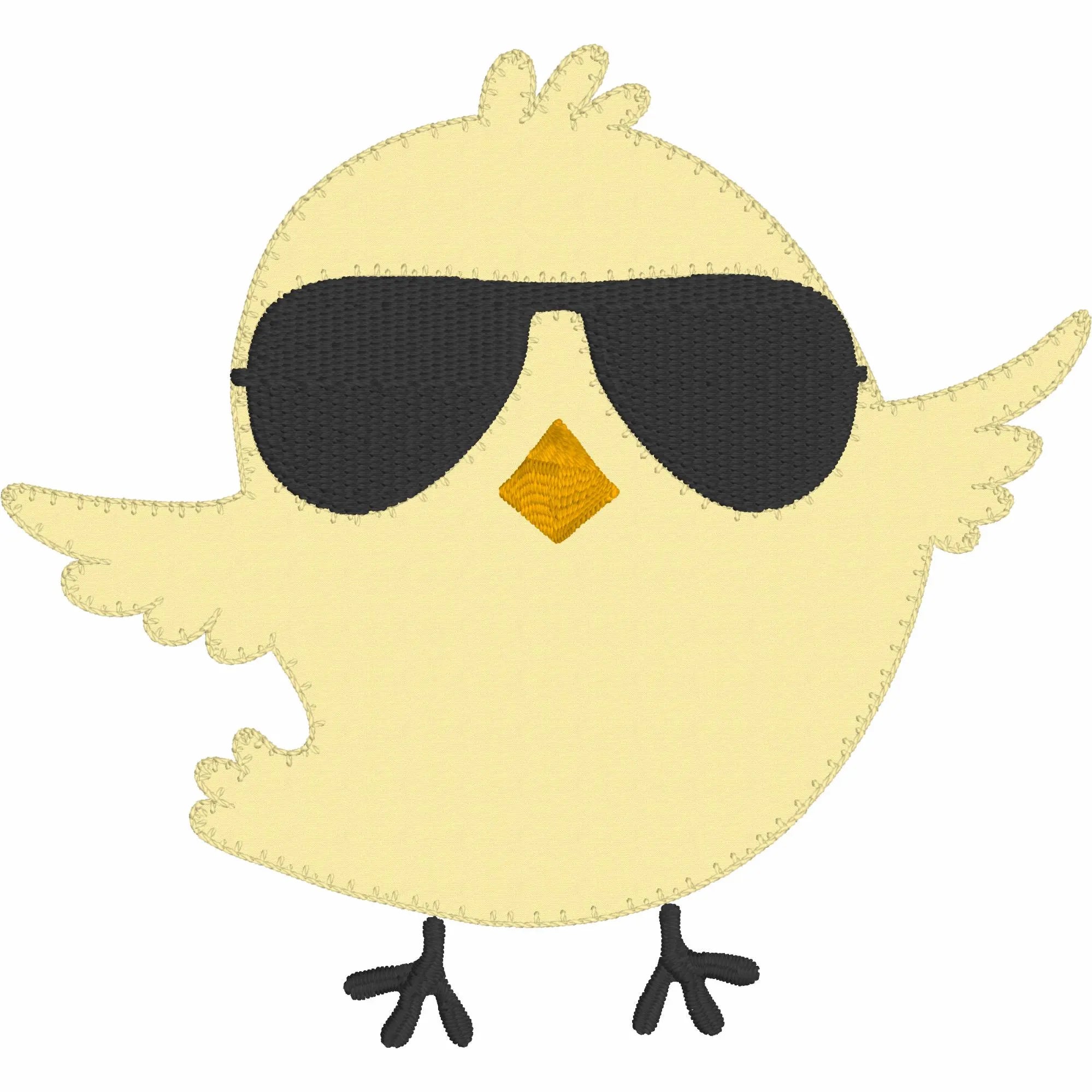 Easter Chick Appliqué Embroidery Design: 3 Sizes + Bonus (Instant Download)
