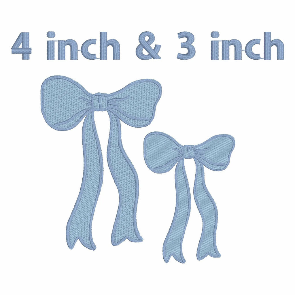 Coquette Bow Embroidery Design: Monogram Toppers Bundle (10 Sew Formats, Instant Download)