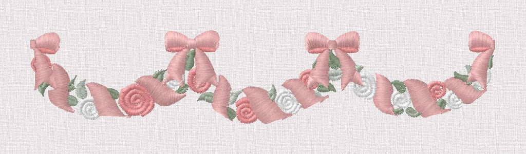 3 Designs Floral Garland Embroidery Bundle: Crest Monogram Topper (Instant Download, 10 Formats)