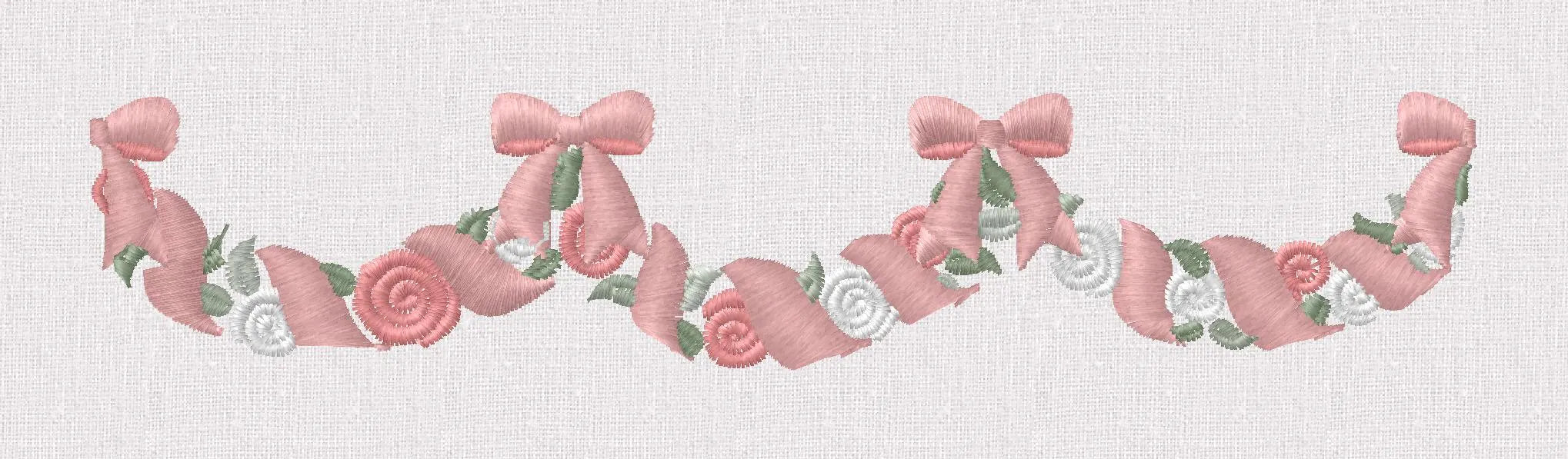 3 Designs Floral Garland Embroidery Bundle: Crest Monogram Topper (Instant Download, 10 Formats)