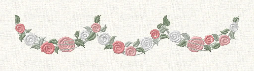 3 Designs Floral Garland Embroidery Bundle: Crest Monogram Topper (Instant Download, 10 Formats)