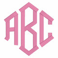 BUNDLE Diamond Embroidery .BX Monogram Font + Palms Frame