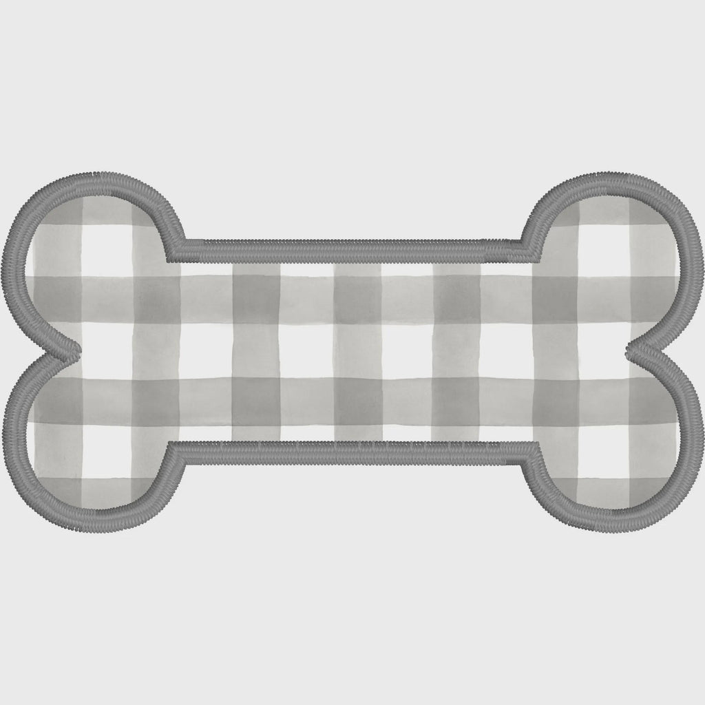 Dog Bone Appliqué Embroidery Design: 4 Sizes, 9 Formats (Instant Download)