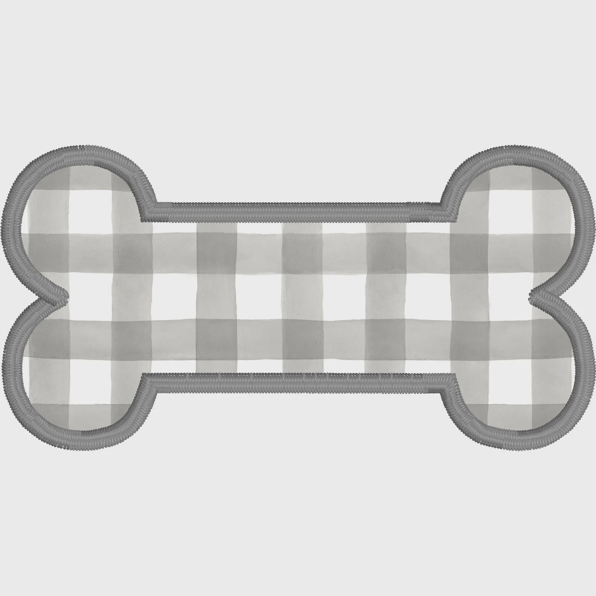 Dog Bone Appliqué Embroidery Design: 4 Sizes, 9 Formats (Instant Download)