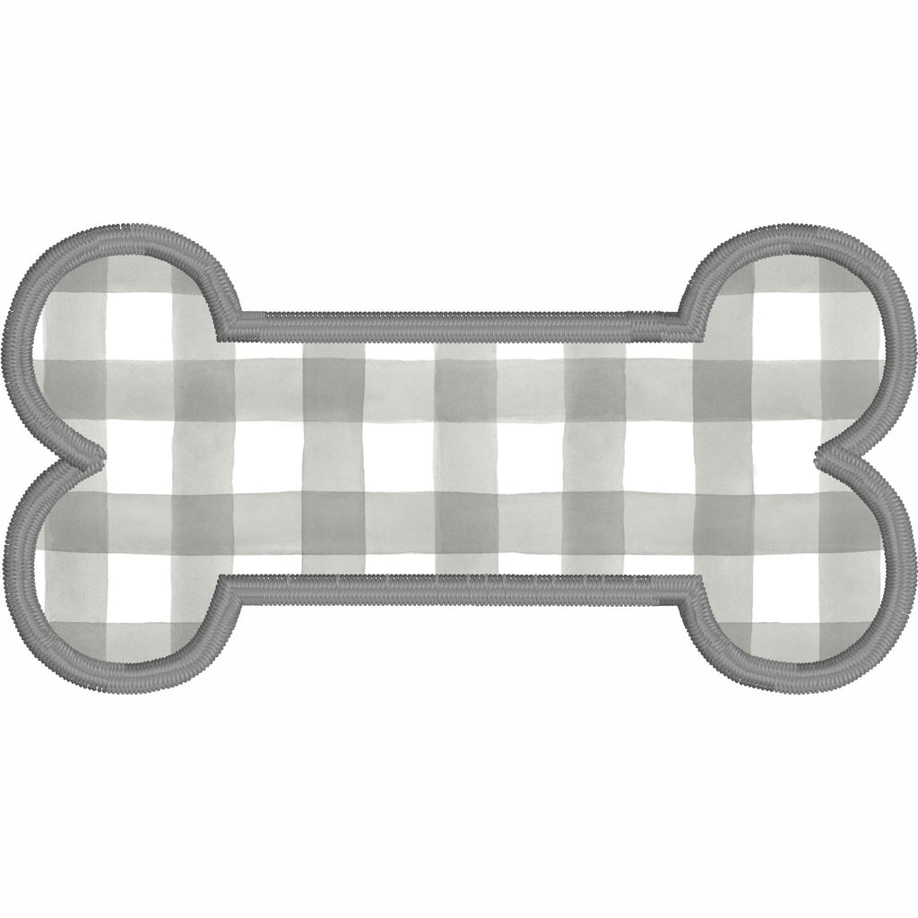 Dog Bone Appliqué Embroidery Design: 4 Sizes, 9 Formats (Instant Download)