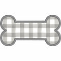 Dog Bone Appliqué Embroidery Design: 4 Sizes, 9 Formats (Instant Download)