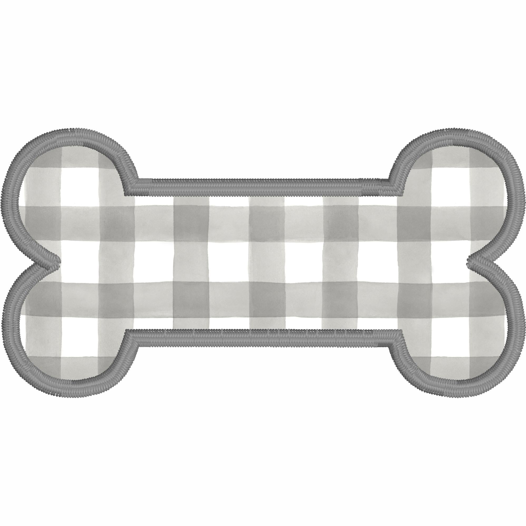 Dog Bone Appliqué Embroidery Design: 4 Sizes, 9 Formats (Instant Download)