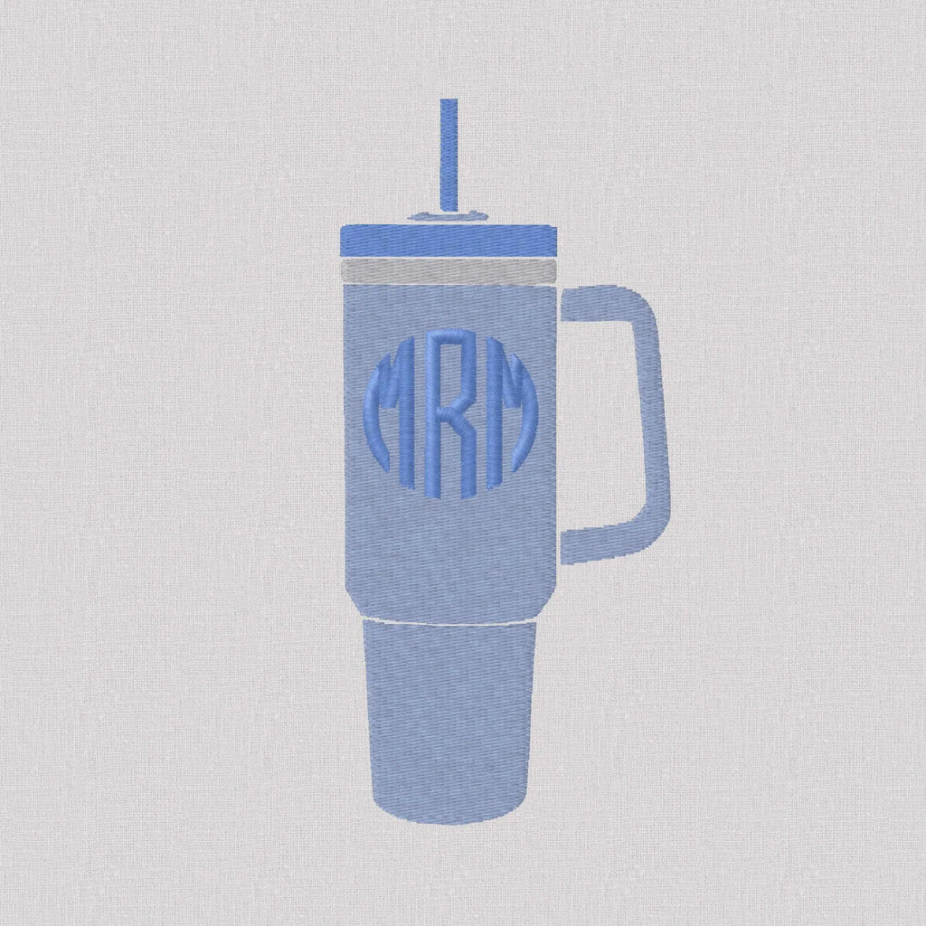 Tumbler Cup Embroidery File Can be Layered with a Monogram 10 Sew Stitch Formats