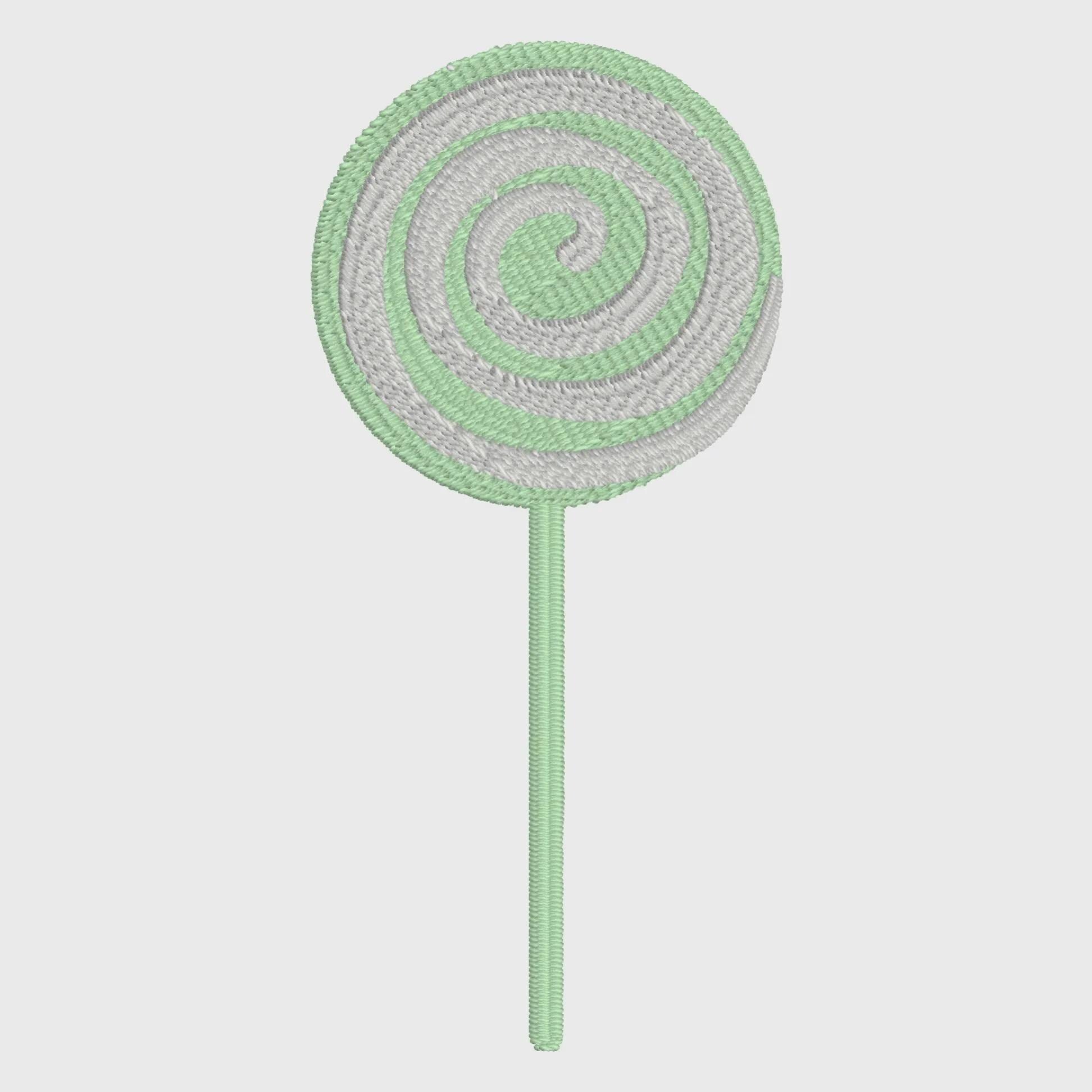 Lollipop Embroidery Design: 3" & 4" Sizes (Digital File)