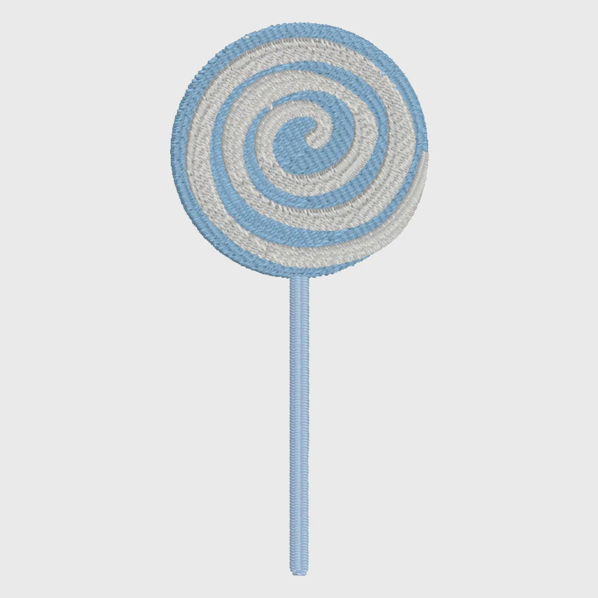 Lollipop Embroidery Design: 3" & 4" Sizes (Digital File)