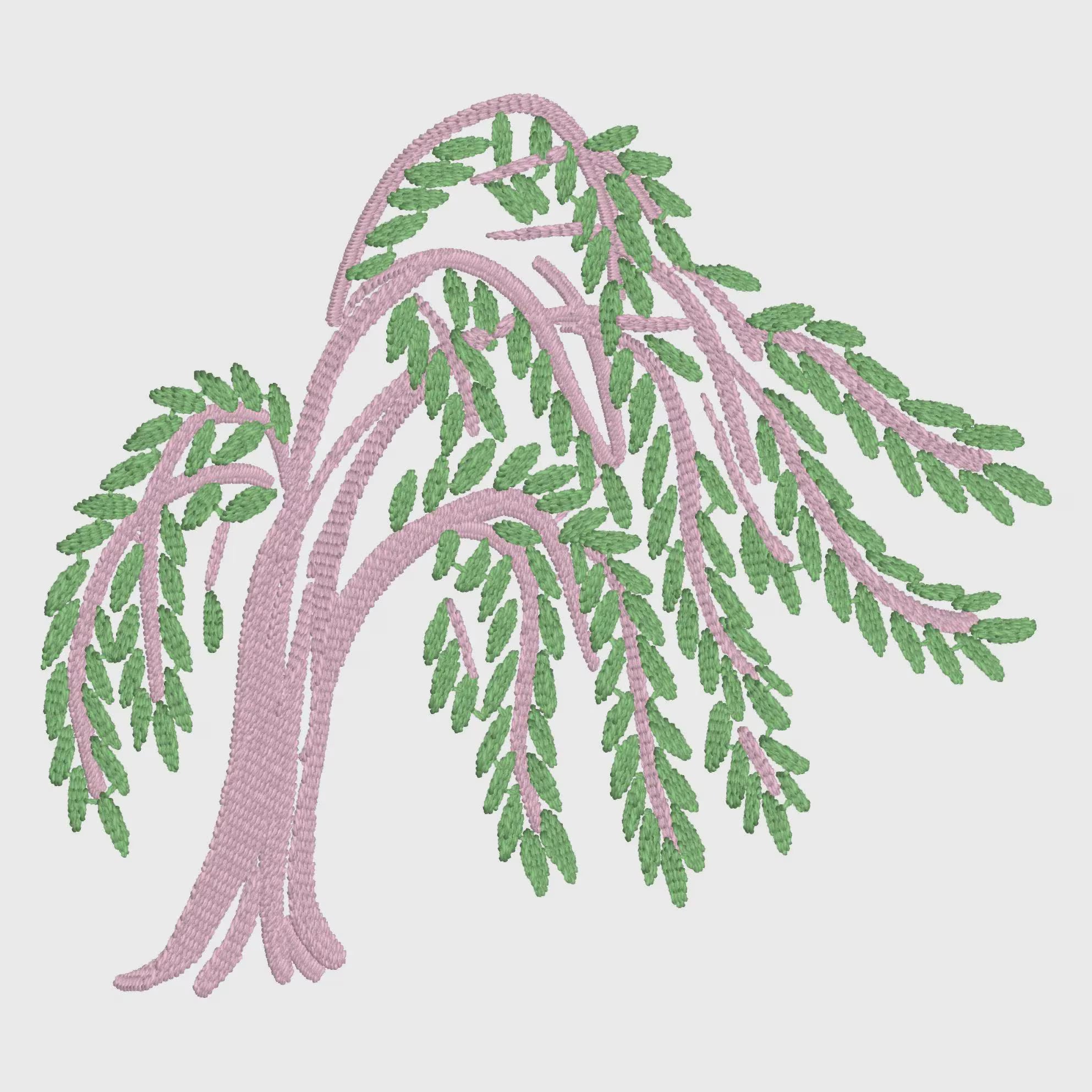 Grandmillennial Tree Embroidery Design (4 inch) .bmp .xxx .pes