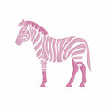 Preppy Zebra Embroidery File: 2-Color 4 inch (Digital Download)