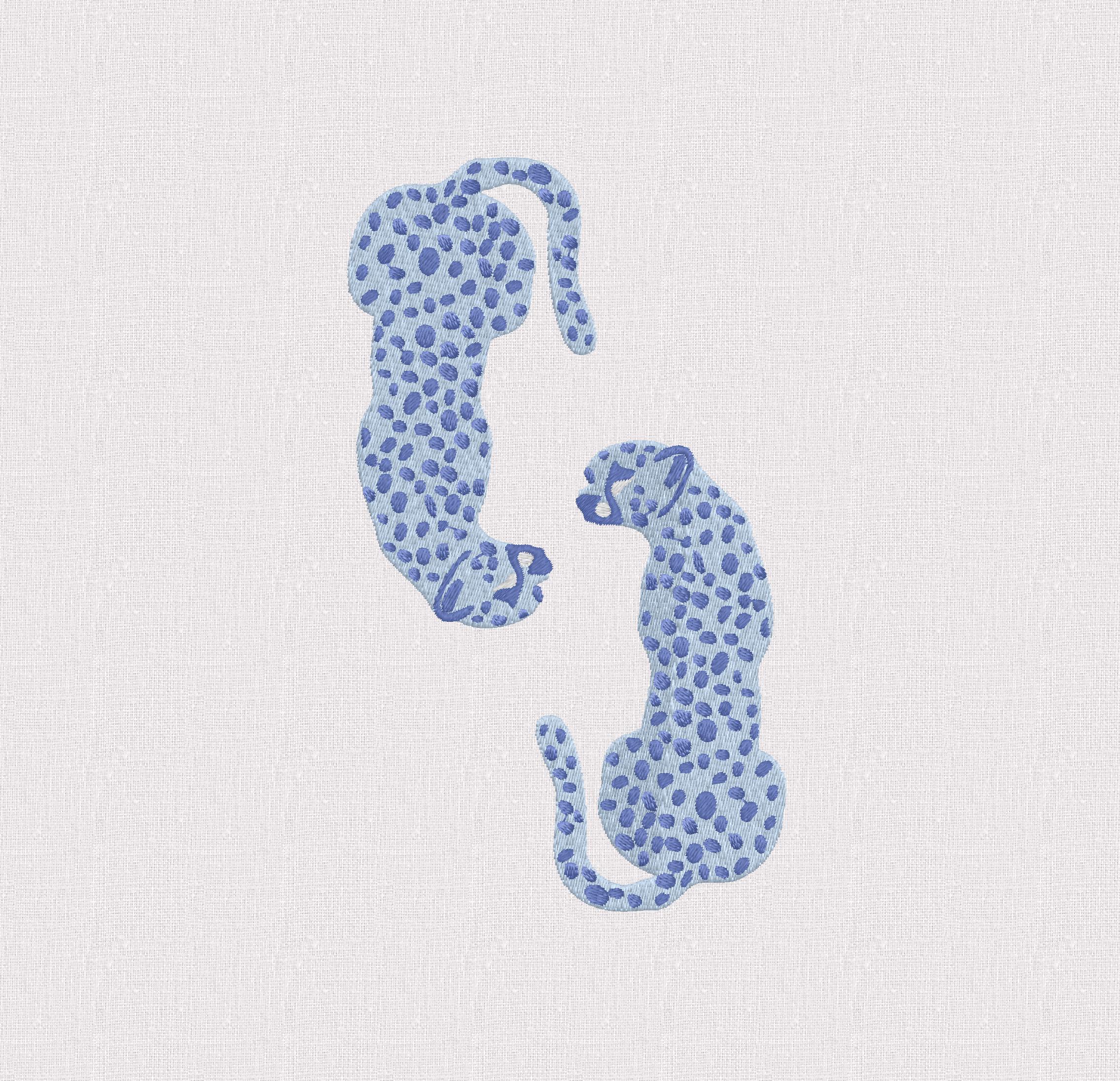 Spotted Cheetahs Embroidery File: 10 Formats, 5" (Digital Download)