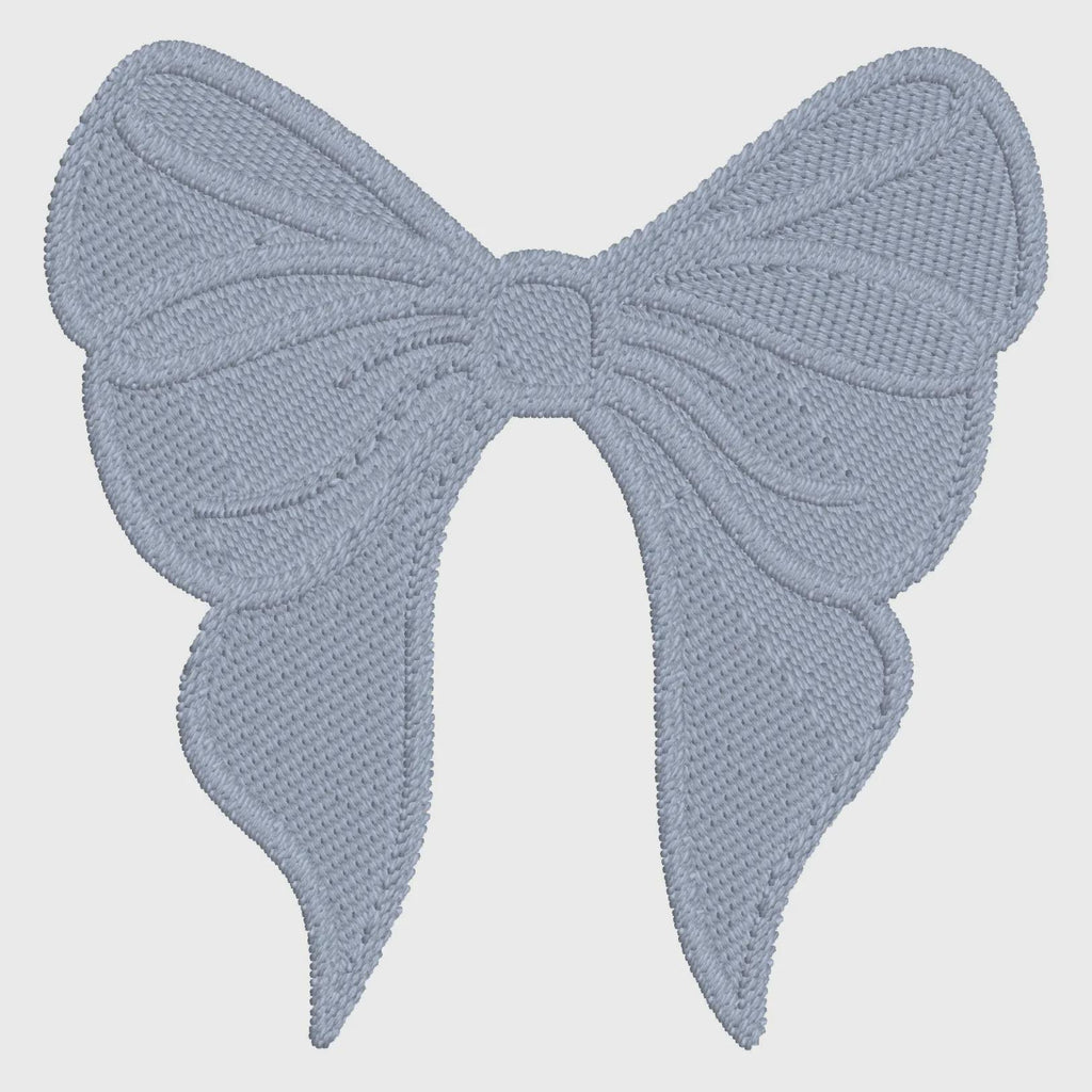 Coquette Bow Monogram Embroidery Design: 3" Stitch File (10 Formats, Instant Download)