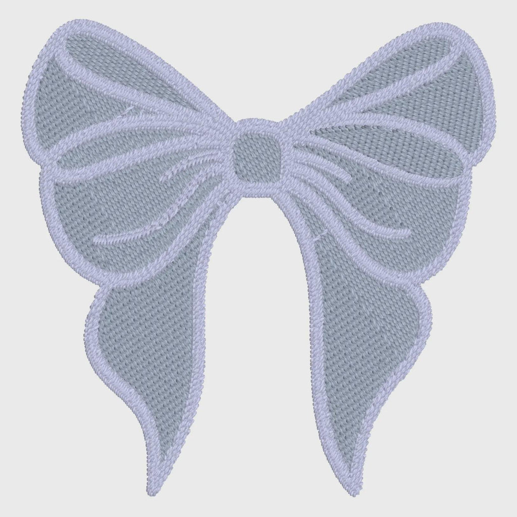 Coquette Bow Monogram Embroidery Design: 3" Stitch File (10 Formats, Instant Download)