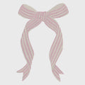 Striped Coquette Bow Embroidery Design: Preppy Ribbon Stitch File (4 5/8" x 3 1/16")