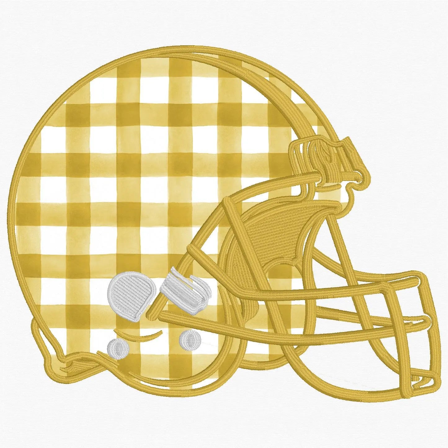 Football Helmet Applique Embroidery Design (10 Formats, 7 Inch, Bonus Gift)