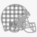 Football Helmet Applique Embroidery Design (10 Formats, 7 Inch, Bonus Gift)