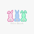 3 Easter Bunnies Appliqué Embroidery Design Download 2 Sizes 9 Sew File Formats