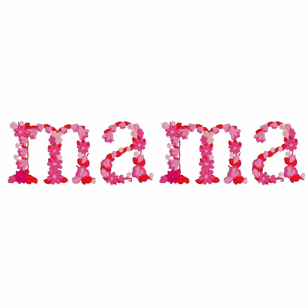 Mama Floral Embroidery Design: 8 Inch, 9 Formats (Digital Download)
