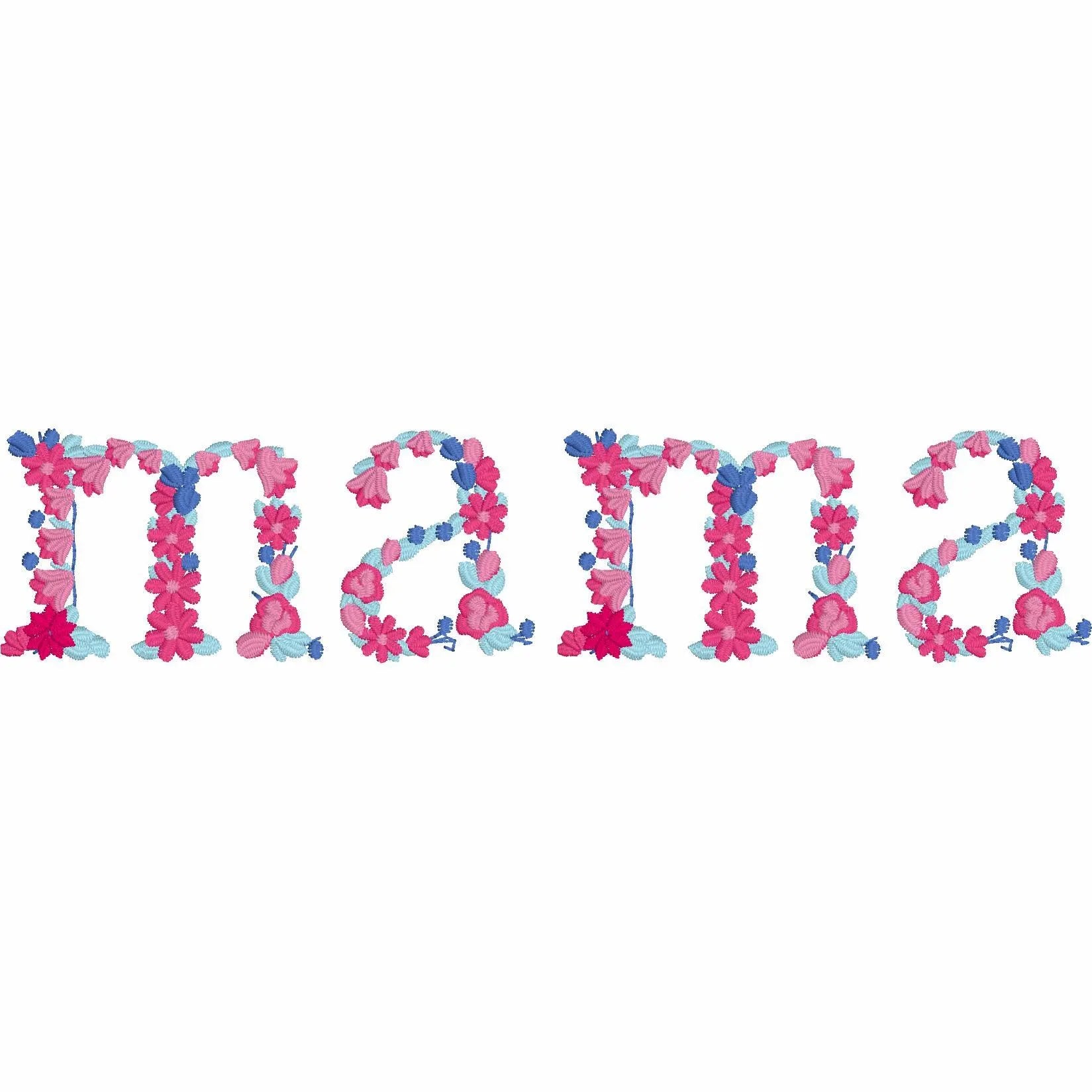 Mama Floral Embroidery Design: 8 Inch, 9 Formats (Digital Download)