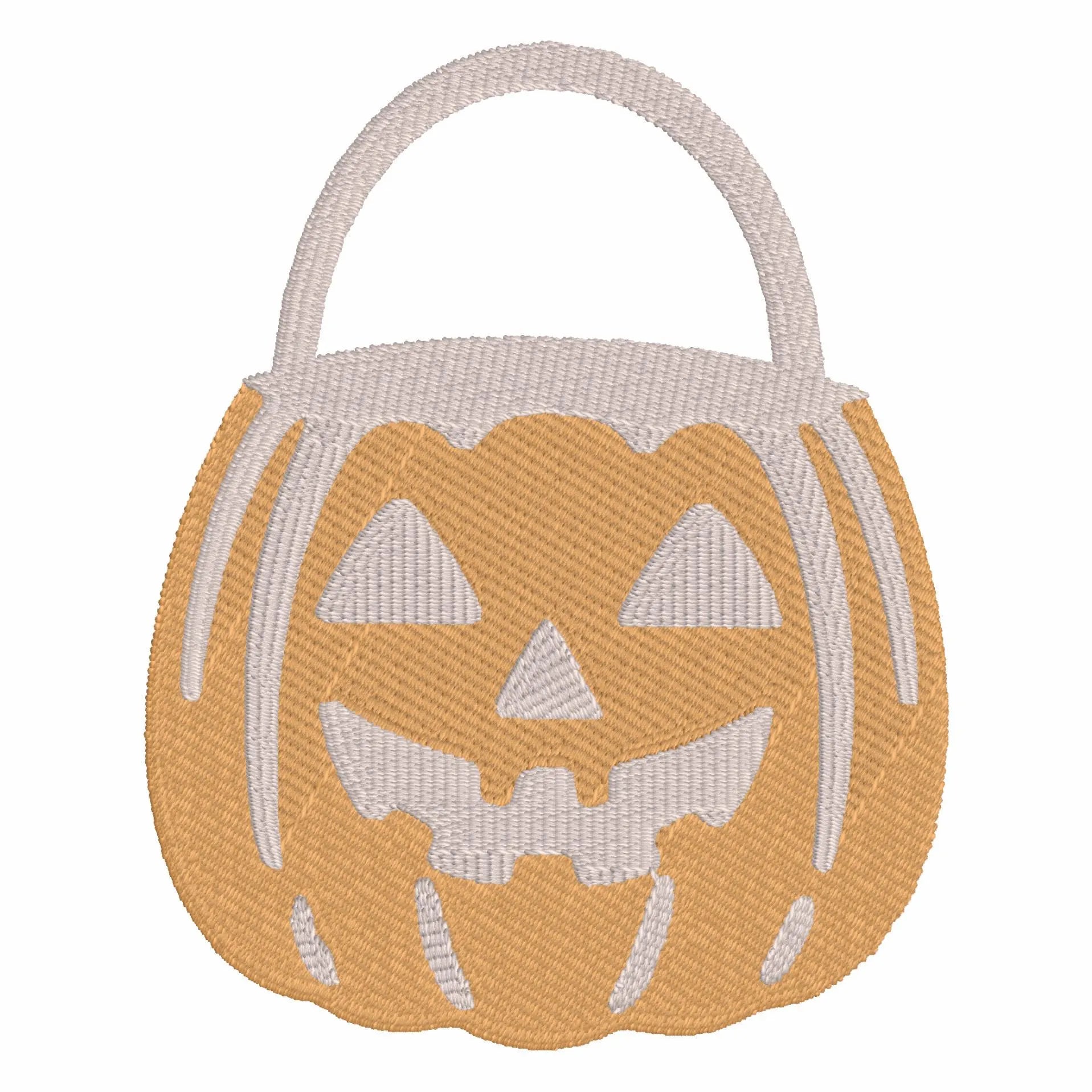 Jack-o'-Lantern Embroidery Design: Halloween Treat Bag, Coquette Bow