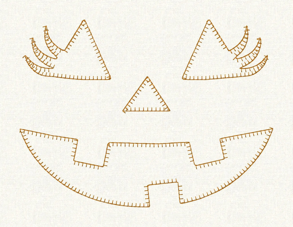 Jack-o'-Lantern Girl Applique Designs: Halloween Embroidery Files (10 Stitch Formats, SVG Included)