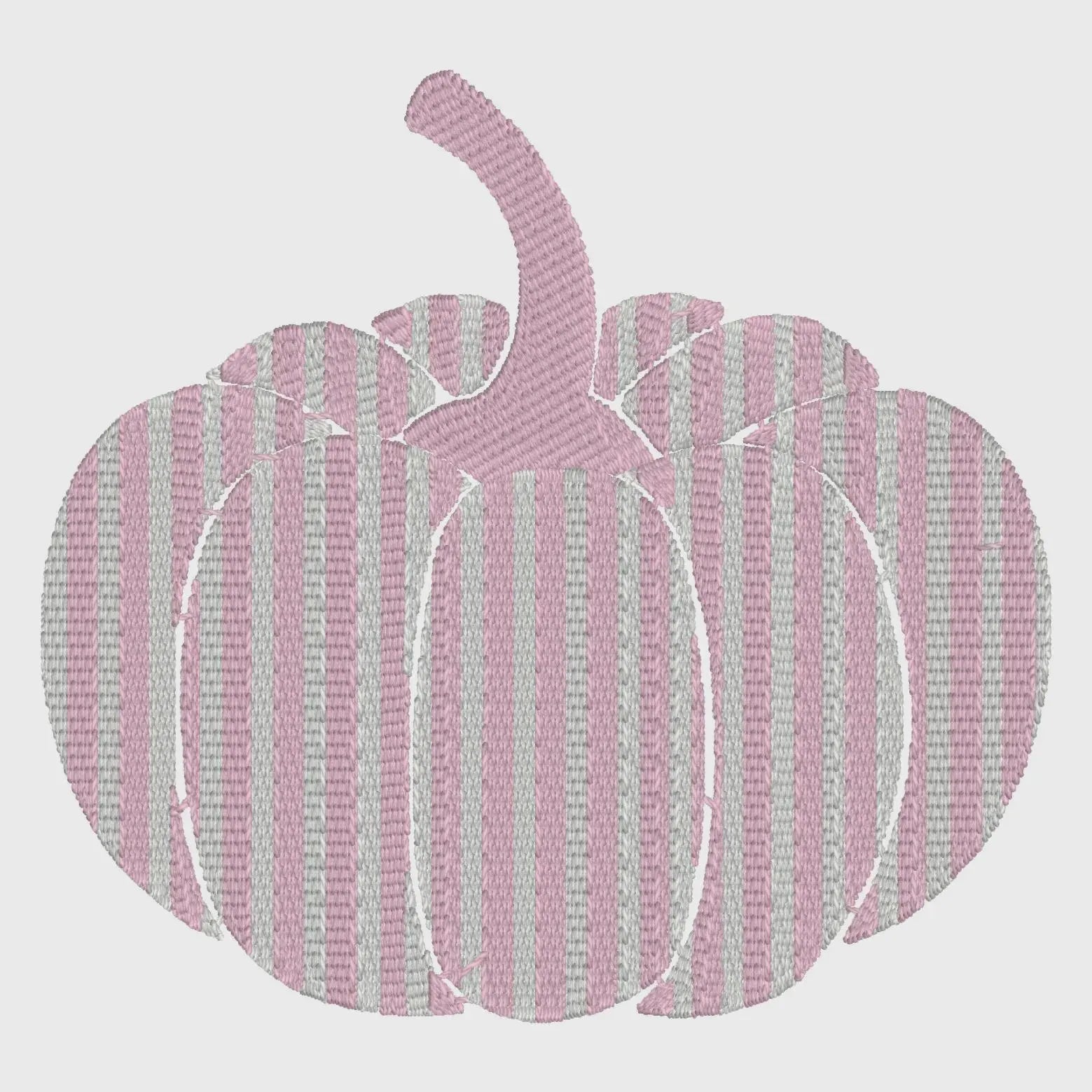 Striped Pumpkin Embroidery File: Grandmillennial Fall Stitch Design (10 Formats)