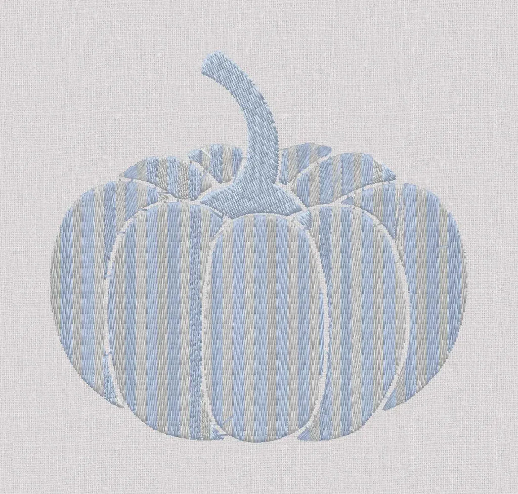 Striped Pumpkin Embroidery File: Grandmillennial Fall Stitch Design (10 Formats)