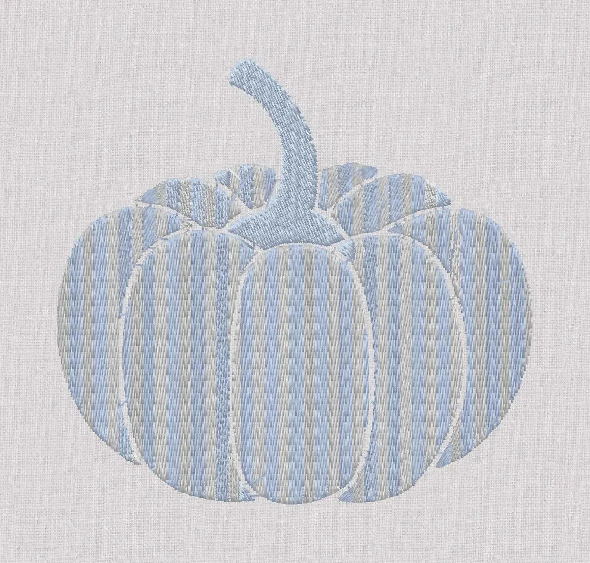 Striped Pumpkin Embroidery File: Grandmillennial Fall Stitch Design (10 Formats)