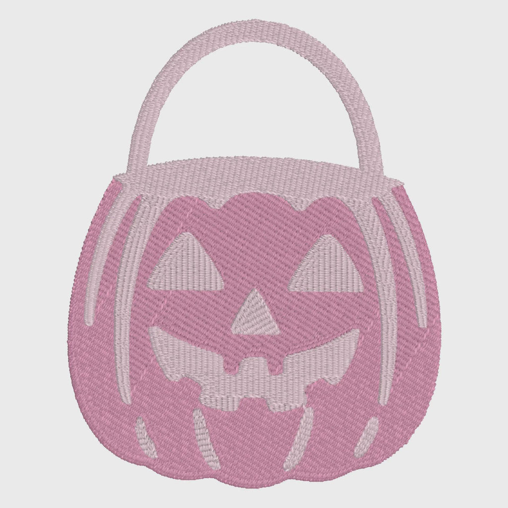 Jack-o'-Lantern Embroidery Design: Halloween Treat Bag