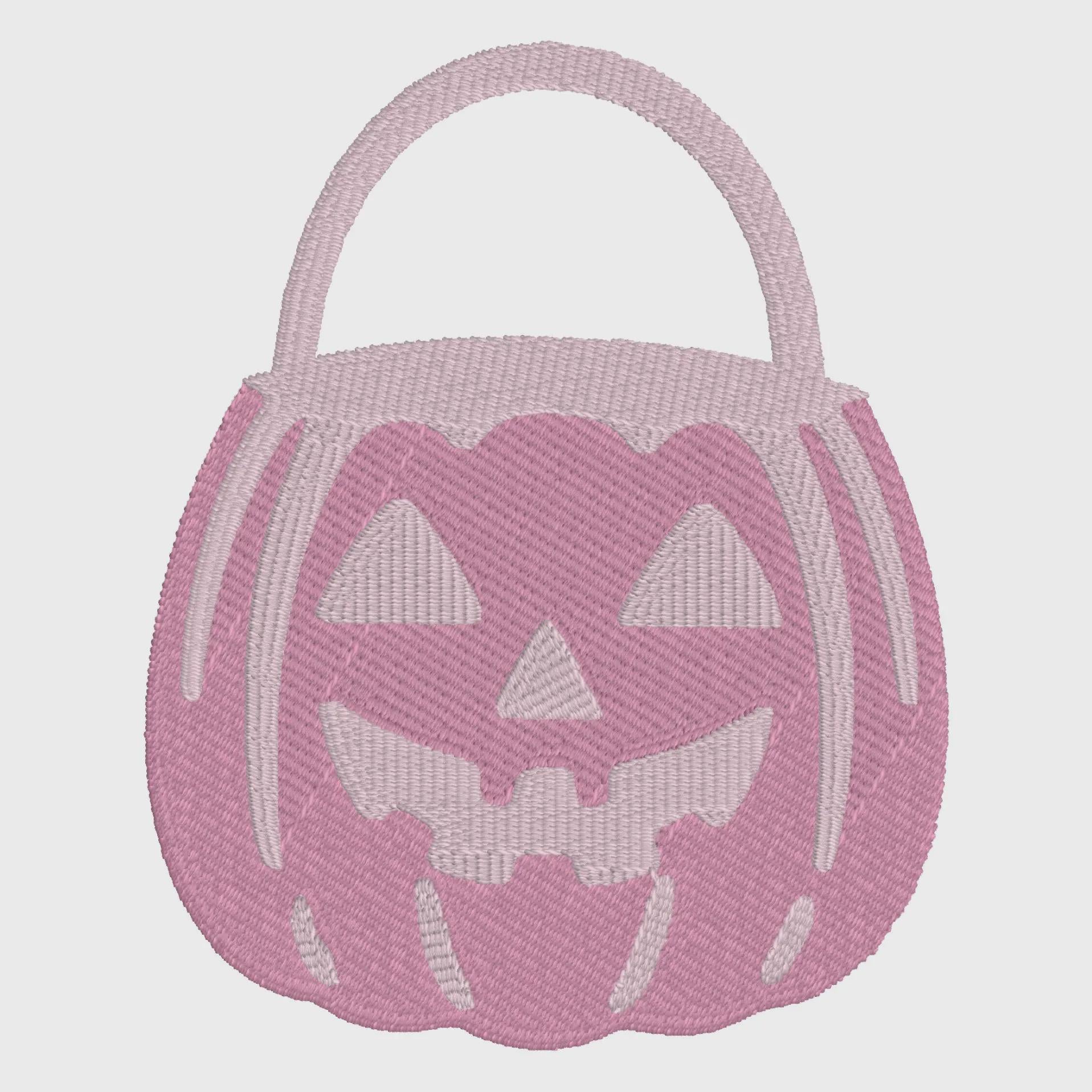 Jack-o'-Lantern Embroidery Design: Halloween Treat Bag