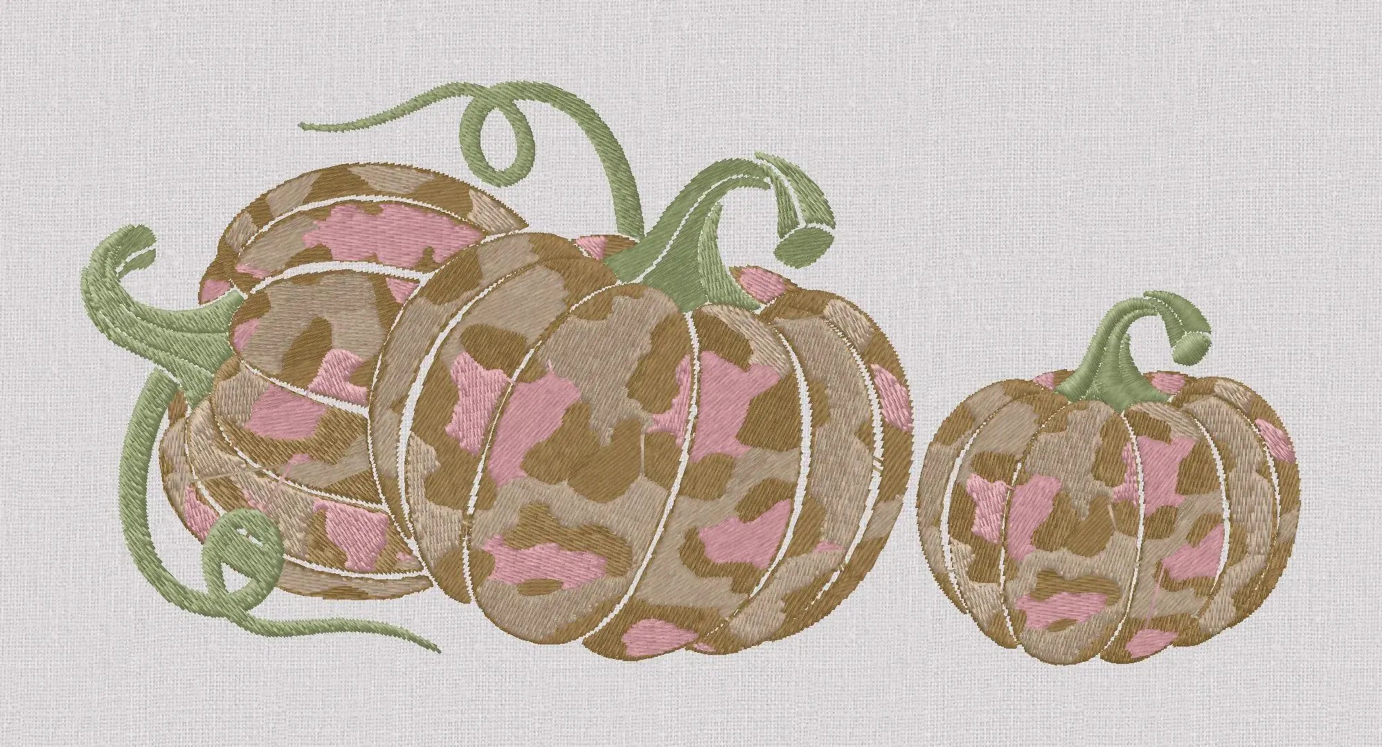 Leopard Pumpkin Patches 2 Sizes Embroidery File 10 Stitch Formats Fall Animal Print Design