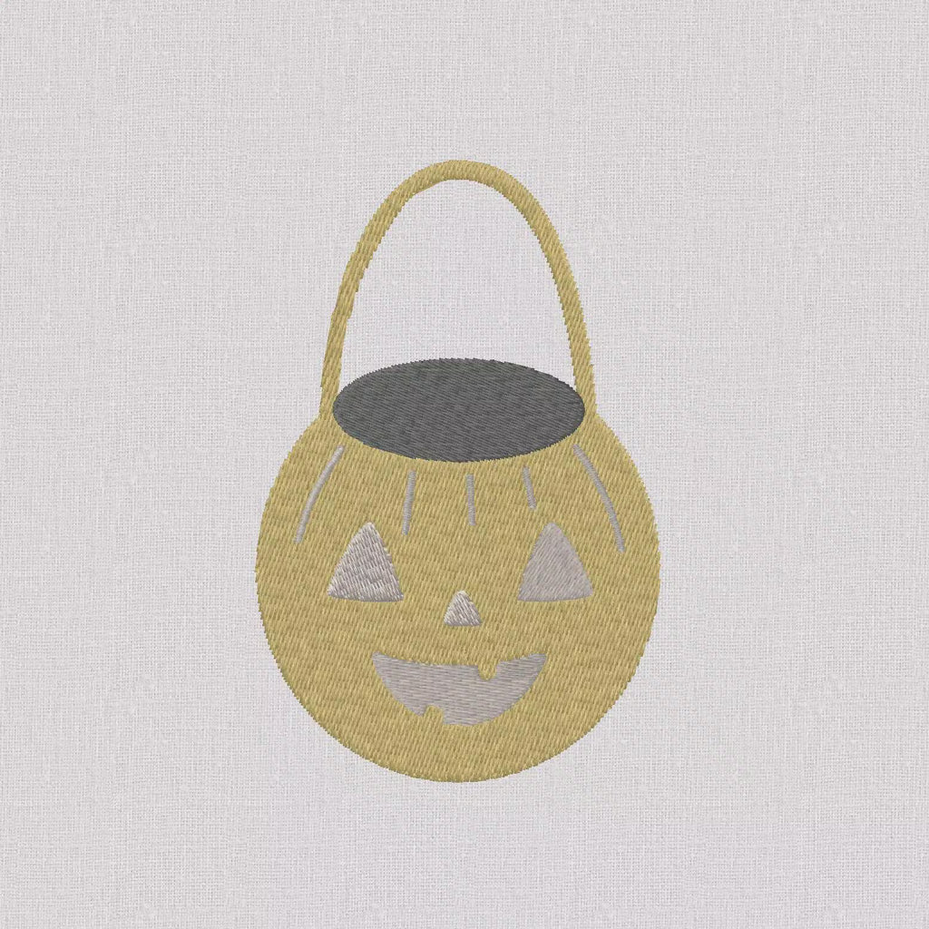 2 Sizes Jack-o'-Lantern Embroidery Design: Halloween Trick or Treat Bag