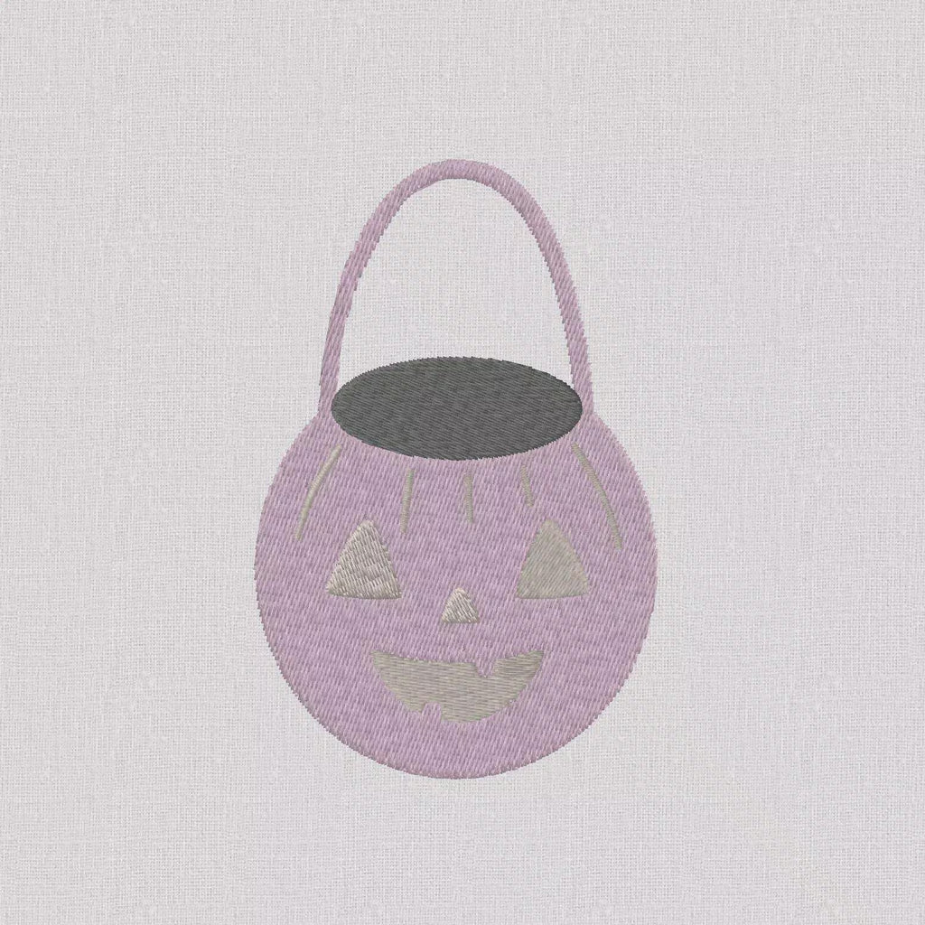 2 Sizes Jack-o'-Lantern Embroidery Design: Halloween Trick or Treat Bag