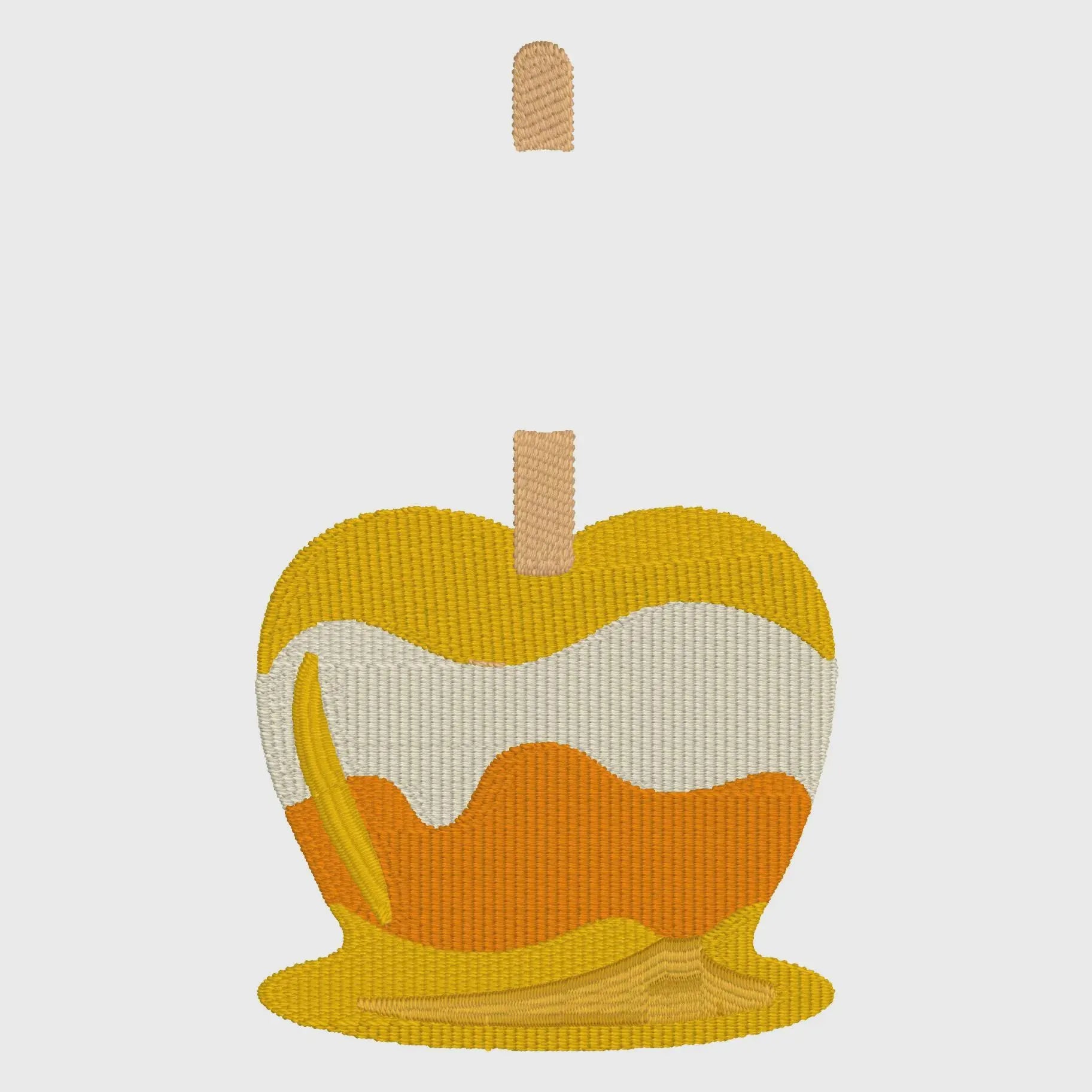 Candy Apple Monogram Frame Embroidery File: 10 Stitch Formats