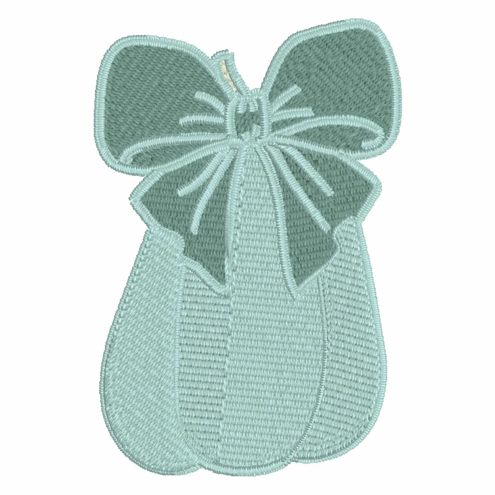 Bow Pumpkin Embroidery File Bundle: Halloween Fall Stitch Design (10 Formats)