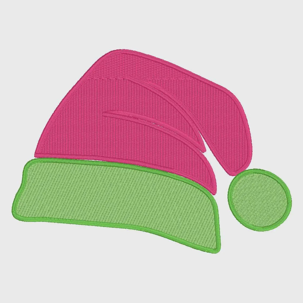 Santa Hat  Embroidery Design: Christmas (Large Monogram Topper, 4 inch, 10 Formats,)