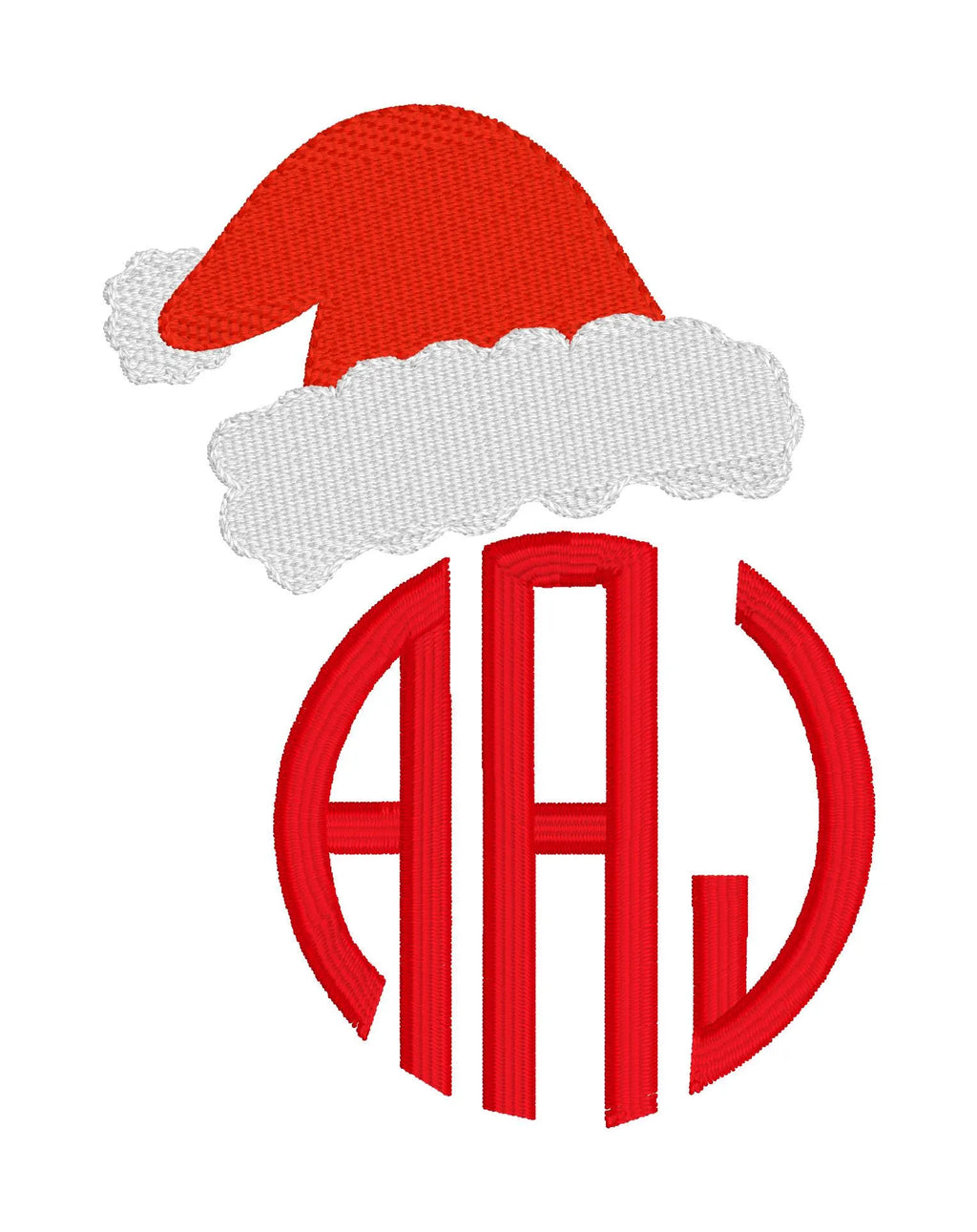 Santa Hat Monogram Topper Monogram Frame Embroidery File