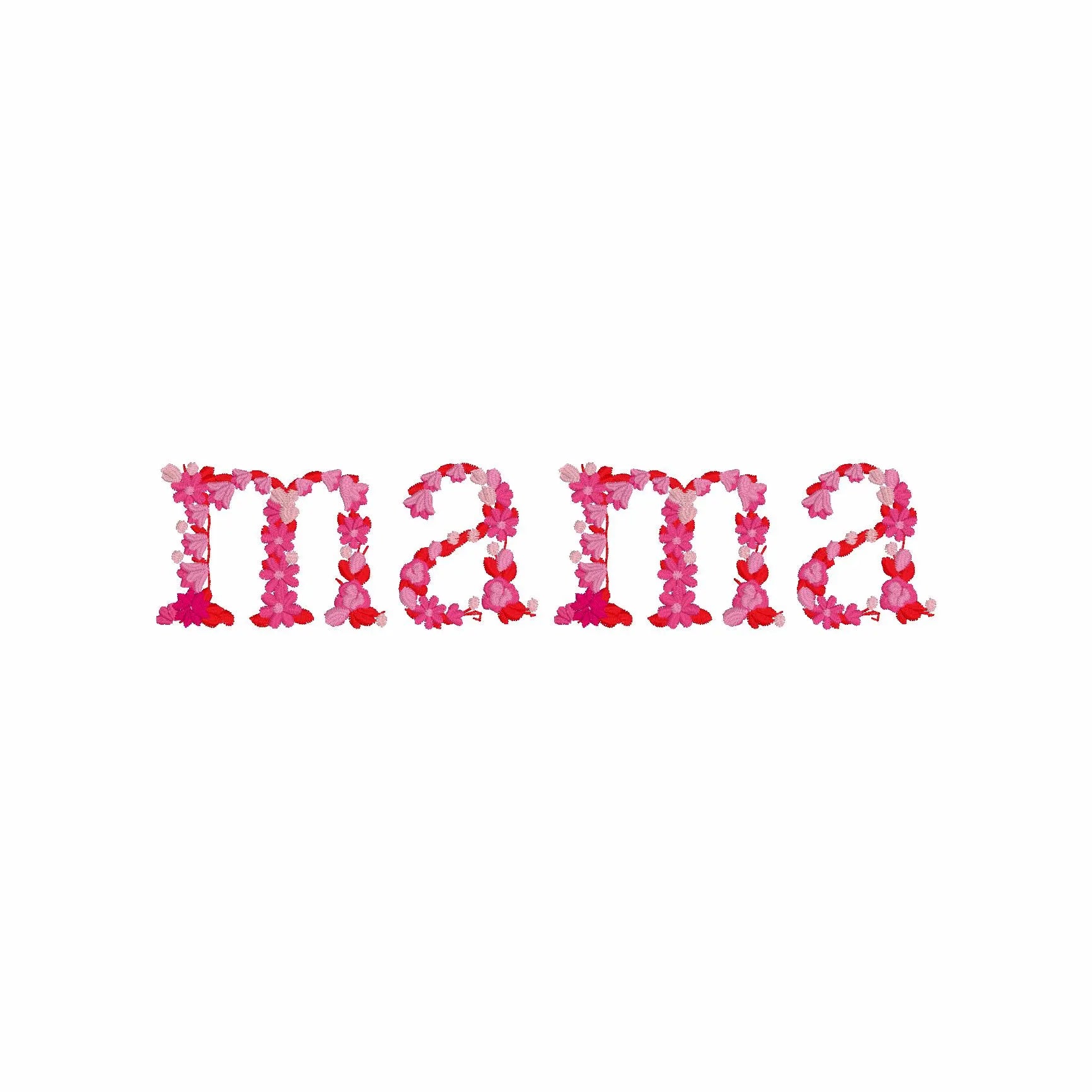 Mama Floral Embroidery Design: 8 Inch, 9 Formats (Digital Download)